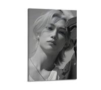 Póster artístico de Stray Kids Lee Yongbok (26), 2 lienzos estéticos, póster de música vintage y películas, pintura decorativa para sala de estar, dormitorio, 50 x 75 cm, estilo marco