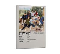 Póster artístico de Stray Kids para pared, lienzo estético, póster vintage de música y películas, pintura decorativa para sala de estar, dormitorio, 40 x 60 cm, estilo marco