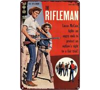 Póster artístico de The Rifleman de 20.3 x 30.5 cm, placa retro de metal, letrero decorativo para pared, letrero artístico para jardín, granja, baño, hogar