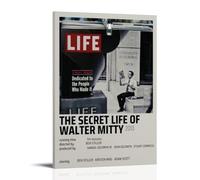 Póster artístico de The Secret Life of Walter MittyPainting en lienzo, decoración de pared, hogar, dormitorio, estética, pintor, sala de estar, pintura de pared fuerte, marco decorado, estilo 08 x 12