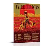 Póster artístico de Tyler Childers Send in The Hounds TourPainting en lienzo, decoración de pared, hogar, dormitorio, estética, pintor, sala de estar, decoración de pared, marco de 20 x 30 cm