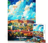Póster artístico del Castillo de Buda,Hungría Rompecabezas de 1000 Piezas para Adultos Desarrolla la lógica,facilita la relajación y Permite armar con Seguridad Un Regalo Encantador (50x75cm)