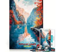 Póster artístico del Lago Plitvice, Rompecabezas para Adolescentes, 1000 Piezas, Juguete para ejercitar la Mente, diseño Relajante, Montaje, Sorpresa navideña (38x52cm)