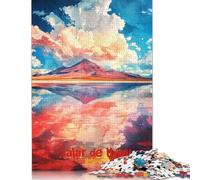 Póster artístico del Salar de Uyuni: Rompecabezas de 1000 Piezas para Adultos - Rompecabezas de Actividades Familiares, Juegos educativos, difíciles y desafiantes (75 x 50 cm)