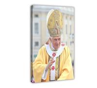 Póster artístico en lienzo con el Papa Benedicto XVI y arte de pared, marco moderno para decoración de dormitorio familiar, 50 x 75 cm