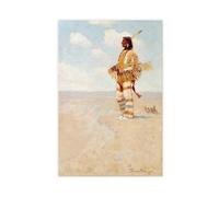 Póster artístico en lienzo con texto en inglés "The Last of His Race -the Vanishing American Frederic Remington" y arte de pared, impresión moderna para dormitorio, sin marco, 12 x 18 pulgadas