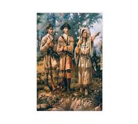 Póster artístico en lienzo de Lewis & Clark at Three Forks de Edgar Samuel y arte de pared, impresión moderna para dormitorio, sin marco, 30 x 45 cm