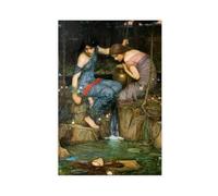 Póster artístico sobre lienzo con diseño de ninfas encontrando la cabeza de Orfeo de John William Waterhouse y arte de pared, impresión moderna para dormitorio, sin marco, 30,5 x 45,7 cm