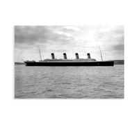 Póster artístico sobre lienzo con imagen de vista lateral de RMS TITANIC Ill-fated Ocean Liner y arte de pared, impresión moderna para dormitorio familiar, sin marco, 60 x 90 cm