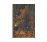 Póster artístico sobre lienzo de William Blake de El fantasma de una pulga y arte de pared, impresión moderna para decoración de dormitorio familiar, sin marco, 30 x 45 cm