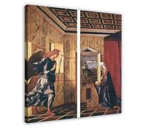 Póster artístico sobre lienzo y arte de pared con impresión moderna de La Anunciación de Giovanni Bellini, marco para decoración de dormitorio familiar, 50 x 50 cm