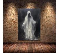 Póster artístico vintage de Ghost Dark Academia, estilo gótico victoriano, con retrato, lienzo, impresión para pared, para decoración del hogar (30x45cm/marco interior)