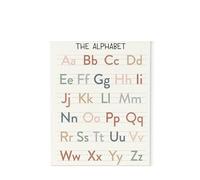 poster Boho Classroom Decor, Alphabet Poster ABC Learning, Wall Art for Nursery, Toddler Kids Room Preschool(Framed,12x18inch(30x45cm))