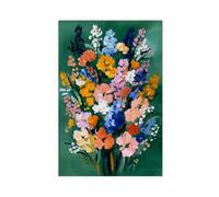 Póster botánico de pinceladas en lienzo, decoración de dormitorio, paisaje, oficina, habitación, regalo, 50 x 75 cm