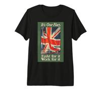 Póster británico de 1915 con Texto en inglés «It's Our Flag, Fight For It» Camiseta Premium