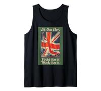 Póster británico de 1915 con Texto en inglés «It's Our Flag, Fight For It» Camiseta sin Mangas