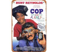 Póster clásico clásico de película antigua COP AND A HALF de Burt Reynolds Ray Sharkey Ruby Dee, póster de película de metal, cartel de TV, regalo de karaoke, bar, pub, club, placas de pared