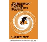 Póster clásico de Alfred Hitchcock Vertigo James Stewart, de 100 x 70 cm aprox