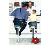 Póster clásico de Norman Rockwell Fugitivo, pintura en lienzo de Norman Rockwell, impresiones para decoración del hogar, 40 x 60 cm, sin marco