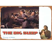 Póster clásico retro de la película The Big Sleep Original Lobby Card 3 Robert Mitchum Sarah Miles Vintage Metal Tin Sign Old TV Film Poster Gift Karaoke Bar Pub Club Placas de pared Decoración del