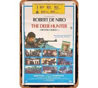 Póster clásico retro de la película The Deer Hunter Original One Sheet Poster de Robert De Niro John Cazale Vintage Metal Tin Sign Old TV Film Poster Gift Karaoke Bar Pub Club Placas Decorativas de