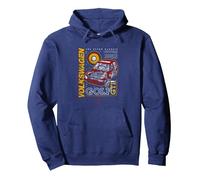 Póster clásico Retro Golf GTI MK1 Sudadera con Capucha, Unisex para Adultos, Azul Marino, S