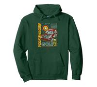 Póster clásico Retro Golf GTI MK1 Sudadera con Capucha, Unisex para Adultos, Verde Bosque, M