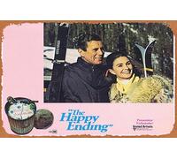 Póster clásico vintage de la película The Happy ENDING Original Lobby Card 8 Jean Simmons John Forsythe Shirley Jones Retro Metal Film TV Poster Gift Karaoke Bar Pub Club Placas de pared decorativas