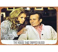 Póster clásico vintage de la película The House That Driped Blood Original Lobby Card 2 Christopher Lee Peter Cushing Retro Metal Film TV Poster Gift Karaoke Bar Pub Club Placas decorativas de pared