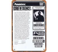 Póster clásico vintage de película antigua código de silencio rara australiana hoja de prensa de película Chuck Norris Henry Silva cartel de metal cartel de TV regalo karaoke bar pub club placas de