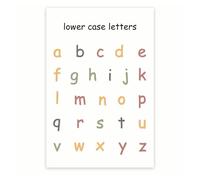 poster Classroom Alphabet Poster - Lower Case Letters Learning Chart - Educational Wall Art for PreK Kindergarten Homeschool Setup(Framed,08x12inch(20x30cm))