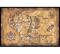 Poster Close Up Lord Of The Rings Map Of Middle Earth Dark 61 x 91,5 Cm