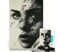 Póster Collage con Cara, Rompecabezas de 1000 Piezas para Adolescentes, Juguete de razonamiento, Habilidad, relajación Mental, Corte Exacto, (38x26cm)