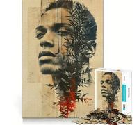 Póster Collage con Cara Rompecabezas de 1000 Piezas para Adolescentes Rompecabezas fácil de armar Ocio Limpio Corte Papá Noel Regalo de Deseos (38x26cm)