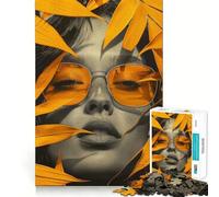 Póster Collage con Cara Rompecabezas de 1000 Piezas para Adultos Juguete Inteligente para el hogar Pasatiempo Arte de Bordes Lisos Coleccionable (38x52cm)