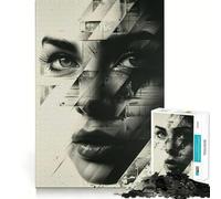 Póster Collage con Rompecabezas de Caras de 1000 Piezas para Adultos Juguete Inteligente para armar Juntos Diversión con Corte preciso Exhibición artística (50x75cm)
