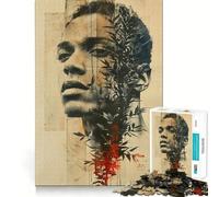 Póster Collage con Rostro Rompecabezas de 1000 Piezas para Adultos Juguete Inteligente para el hogar Pasatiempo Arte de Bordes Lisos Coleccionable (50x75cm)