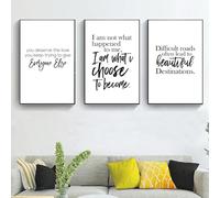 Póster con cita minimalista nórdica, lienzo inspirador, impresión mural para sala de estar, decoración, 40 x 60 cm, 3 unidades, sin marco