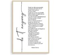 Póster con citas inspiradoras de Madre Teresa para pared con citas inspiradoras para el hogar, oficina, decoración de pared, citas motivacionales, lienzo, palabras inspiradoras, póster tipográfico,