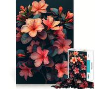 Póster con Flores, Rompecabezas de 1000 Piezas para Adolescentes, Juguete Intelectual, Tiempo en Familia, Corte de Calidad, (38x26cm)