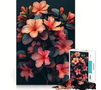 Póster con Flores, Rompecabezas de 1000 Piezas para Adultos, Rompecabezas Mental Suave y Relajante, Imagen para armar, artículo de Santa Claus (50x75cm)