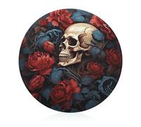 Póster con imagen de calavera, tabla de cortar redonda, fácil de limpiar, tablas de cortar para cocina, tamaño grande 7.9, tablas de cortar esenciales de cocina, convenientes para carne y verduras