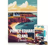 Póster con Paisaje de la Isla del Príncipe Eduardo Rompecabezas de 1000 Piezas para Adolescentes Juguete Que desafía la Mente Pasatiempo Relajante Corte preciso Un Bonito Regalo 38x52cm