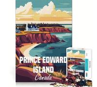 Póster con Paisaje de la Isla del Príncipe Eduardo, Rompecabezas de 1000 Piezas para Adolescentes, Juguete para ejercitar la Mente, Juego en Grupo, Corte de precisión, Regalo para Festivales 38x26cm