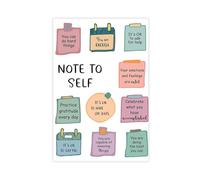 Póster con recordatorio de autolimodo, salud mental, confianza en sí mismo, terapia cognitivo-conductual, lienzo de afirmaciones, póster de arte de pared, cuadros impresos para decoración de sala de