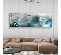 Póster creativo en lienzo, gran pintura abstracta de diente de león, arte mural, obra de arte para decoración de pared (50 x 150 cm/sin marco)