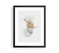 Poster da Parete Abstracto Minimalista Acuarela Póster Marco Negro 30x40cm Moderno Cuadros Decorativo Decoracion Salon Dormitorio Cocina Cuadros Pared Imágenes Wall Art Prints Decor - P2BPA30x40-4827