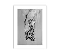 Poster da Parete Escrito A Mano Manos Blanco Y Negro Póster Sin Marco 30x40cm Moderno Cuadros Decorativo Decoracion Salon Dormitorio Cocina Cuadros Pared Imágenes Wall Art Prints P2XPA30x40-4566
