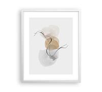 Poster da Parete Póster Marco Blanco 40x50cm Abstracto Minimalista Acuarela Moderno Cuadros Decorativo Cuadros Pared Imágenes Decoracion Salon Dormitorio Cocina Wall Art Prints Decor P2WPA40x50-4827
