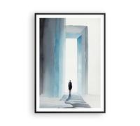 Poster da Parete Póster Marco Negro 70x100cm Minimalismo Acuarela Negocio Moderno Cuadros Decorativo Cuadros Pared Imágenes Decoracion Salon Dormitorio Cocina Wall Art Prints Decor - P2BPA70x100-6238